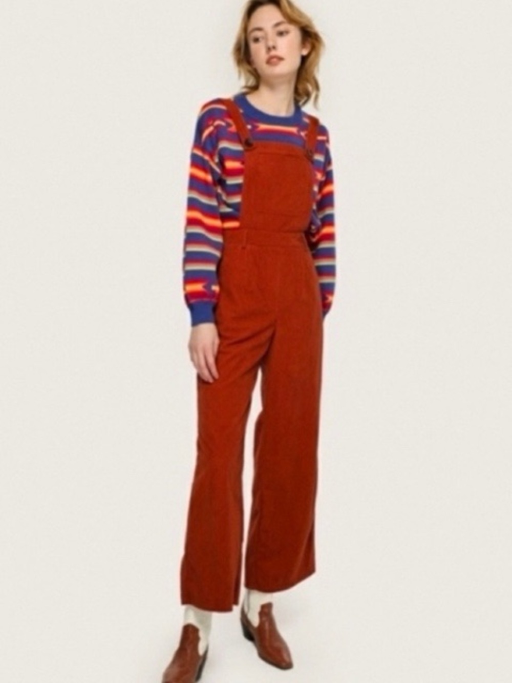 Cider Rust Corduroy Jumpsuit Overalls